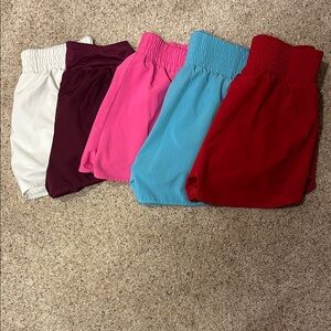 Lot of 5 pair ladies gym shorts